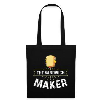 Sandwich Macher Grillen Papa BBQ Sandwich - Stoffbeutel - Schwarz - Vorne