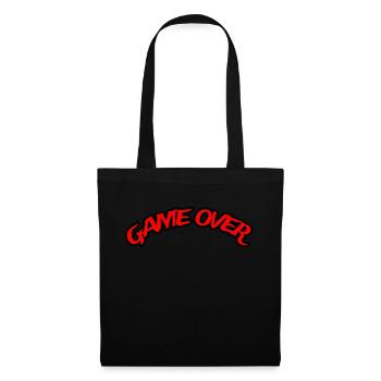 GAME OVER - Stoffbeutel - Schwarz - Vorne