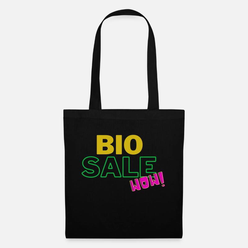bio sale wow, Sprüche, Geschenk - Stoffbeutel - Schwarz