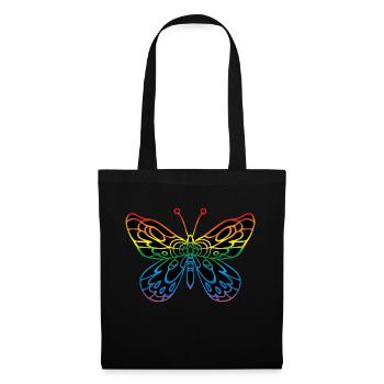 Schmetterling - Stoffbeutel - Schwarz - Vorne