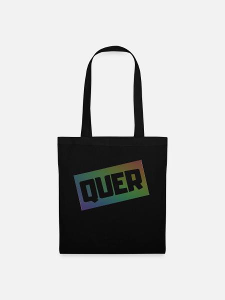 QUER - Stoffbeutel - Schwarz