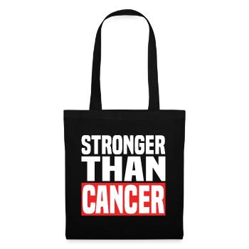 Stronger Than Cancer - Stoffbeutel - Schwarz - Vorne