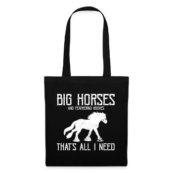 Clydesdale Design for Clydesdale Riders - Tote Bag - black - Front