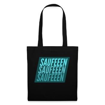Saufen Saufen Saufen - Stoffbeutel - Schwarz - Vorne