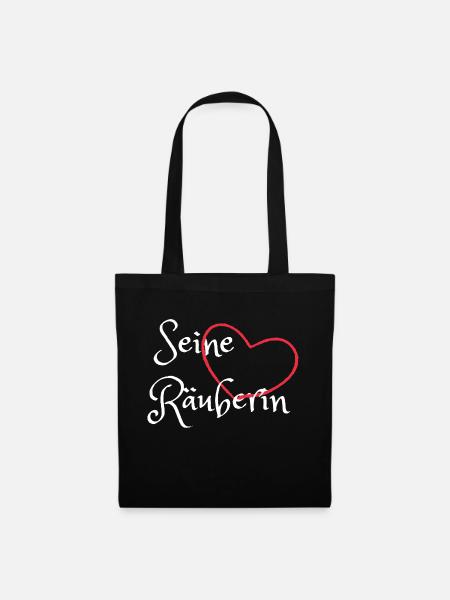 Seine Räuberin - Stoffbeutel - Schwarz