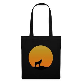 Wolf Sunrise - Stoffbeutel - Schwarz - Vorne