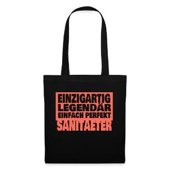 Sanitäter - Stoffbeutel - Schwarz - Vorne