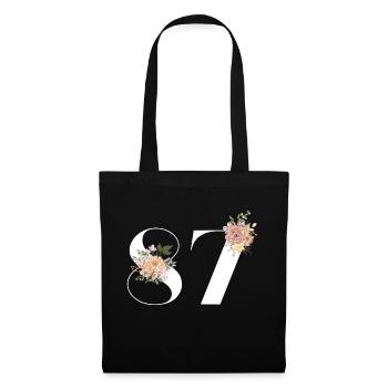 87th Anniversary Flowers (Gift of 87 years) - Tote Bag - black - Front