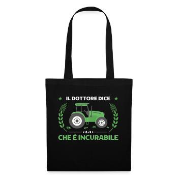 Il Dottore Dice Che E Incurabile Trattore - Stoffbeutel - Schwarz - Vorne