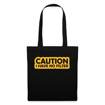 attention pas de citation de filtre - Sac en tissu - noir - Devant