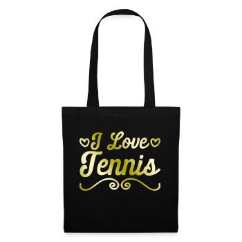 I love tennis - Tote Bag - black - Front