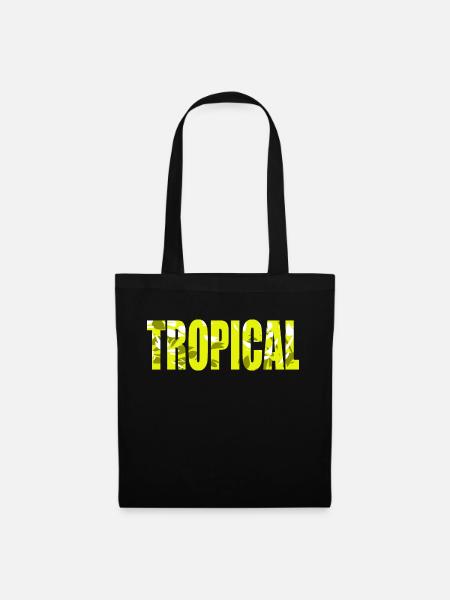 Tropical - Stoffbeutel - Schwarz