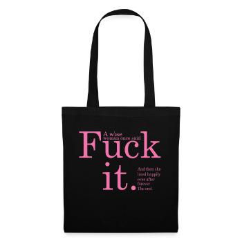 Baisez-le en rose - Sac en tissu - noir - Devant