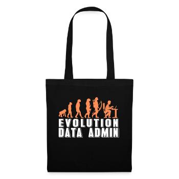 Évolution rétro drôle d’un t-shirt DATA Admin - Sac en tissu - noir - Devant