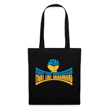 fight like ukrainians quote - Tote Bag - black - Front