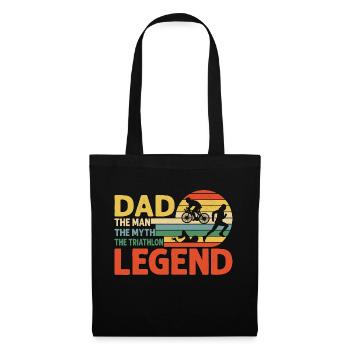 Dad The Man The Myth The Triathlon Legend Race - Stoffbeutel - Schwarz - Vorne
