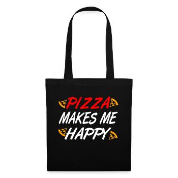 Pizza - Stoffbeutel - Schwarz - Vorne