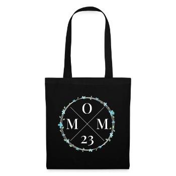 Mom 23 Flower Wreath Flowers Baby Expectant Mom 2023 - Tote Bag - black - Front