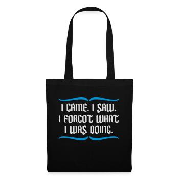 I came saw forget - Tote Bag - black - Front