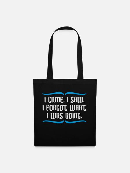I came saw forget - Tote Bag - black