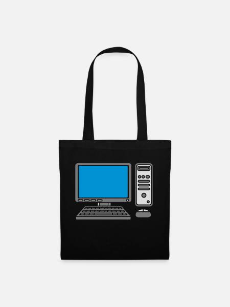 Tastatur Maus Bildschirm Computer - Stoffbeutel - Schwarz