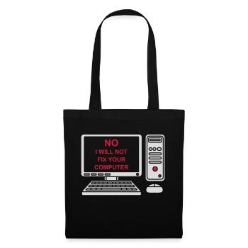 Ne pas réparer votre ordinateur - Sac en tissu - noir - Devant