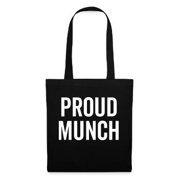 Munch fier - Sac en tissu - noir - Devant