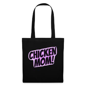 chicken mom - Stoffbeutel - Schwarz - Vorne