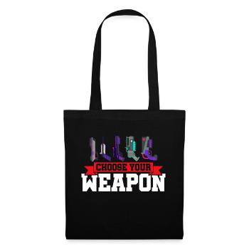 Choose Your Weapon Graphic Lasertag Player Laserga - Stoffbeutel - Schwarz - Vorne