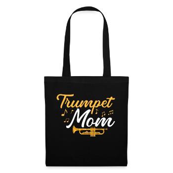 Trumpet Mom Player Mother Trumpeter - Stoffbeutel - Schwarz - Vorne
