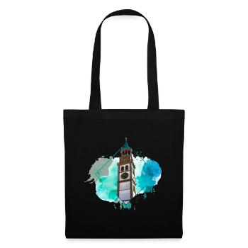 Augsbourg Allemagne City Skyline Splash Coloré - Sac en tissu - noir - Devant