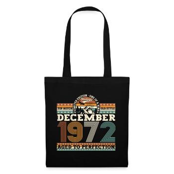 Décembre Né en 1972 Cadeau du 50e anniversaire - Sac en tissu - noir - Devant