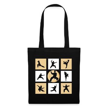Karaté Amateur Rétro Vintage Arts Martiaux Kickboxing - Sac en tissu - noir - Devant