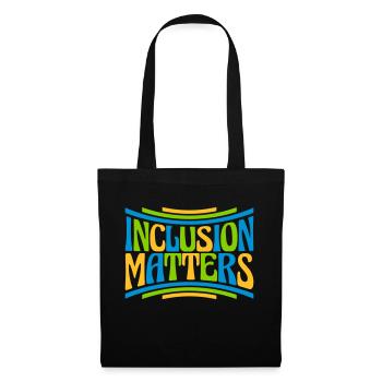 L’inclusion compte Citation du logo - Sac en tissu - noir - Devant