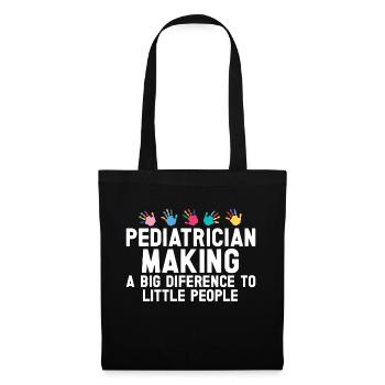 Infirmière pédiatrique - Sac en tissu - noir - Devant