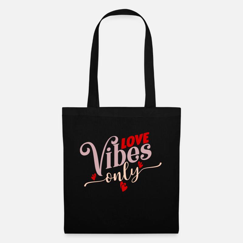 love vibes only - Stoffbeutel - Schwarz