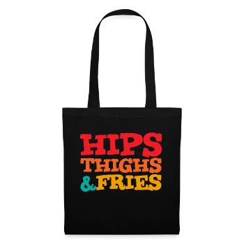 Hips Thighs And Fries - Tote Bag - black - Front
