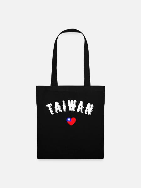 Taiwan - Stoffbeutel - Schwarz