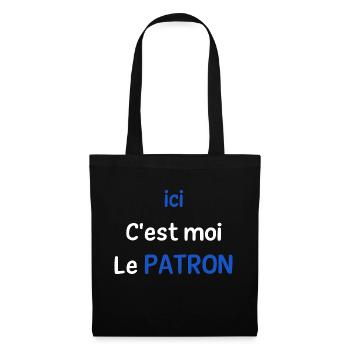 Ici c'est moi le patron - Sac en tissu - noir - Devant