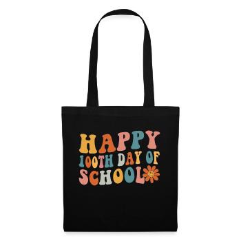 Début d’école Happy 100th Day Of School Teacher - Sac en tissu - noir - Devant