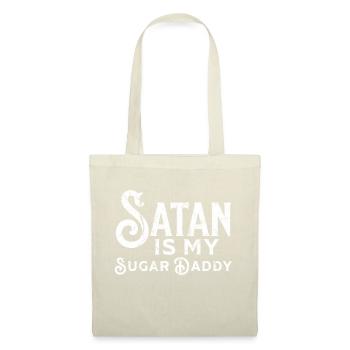 Satan is my Sugar Daddy Ironie Sarkasmus Spruch - Stoffbeutel - Natur - Vorne