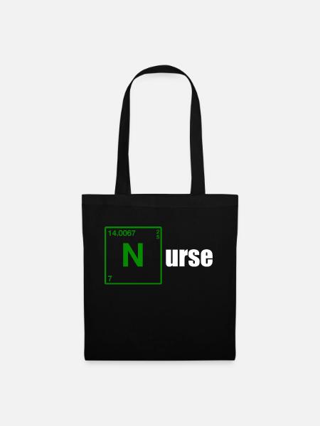 Nurse Geschenk white - Stoffbeutel - Schwarz