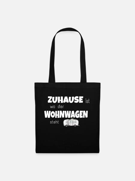 Wohlfühl-Wohnwagen - Stoffbeutel - Schwarz