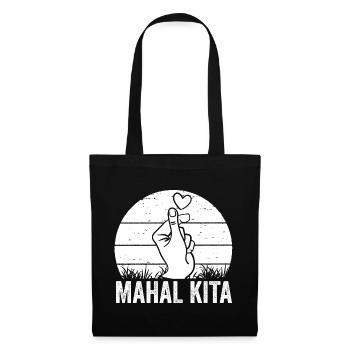 Awesome Mahal Kita Pinoy Finger Heart For Filipino - Tote Bag - black - Front
