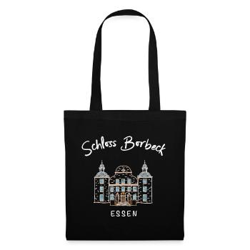 Essen, emblématique château entouré de douves Borbeck, région de la Ruhr - Sac en tissu - noir - Devant