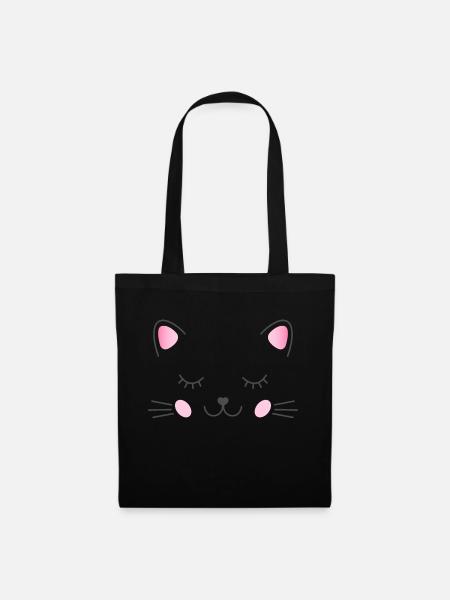 Kleine Katze - Stoffbeutel - Schwarz