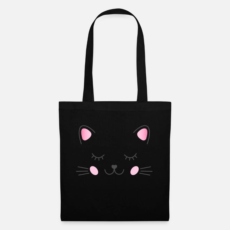 Kleine Katze - Stoffbeutel - Schwarz
