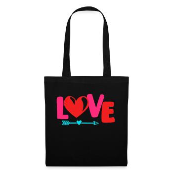 Love - Stoffbeutel - Schwarz - Vorne