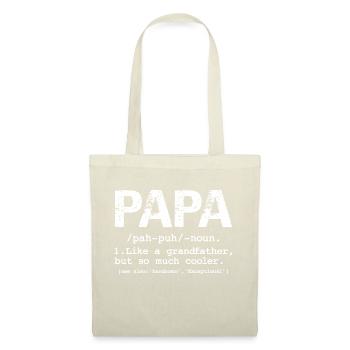 Définition de PaPa T Shirt Cadeau Pour la fête des pères - Sac en tissu - nature - Devant