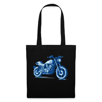 8 Bit Naked Bike Motorcycle for Bikers and Bikers - Tote Bag - black - Front